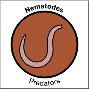 Clip Art: Soil Ecology Icons: Nematodes 2 Color