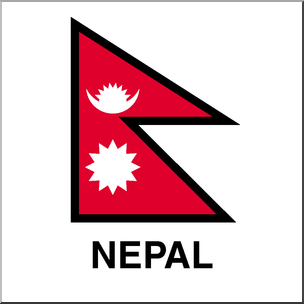Clip Art: Flags: Nepal Color