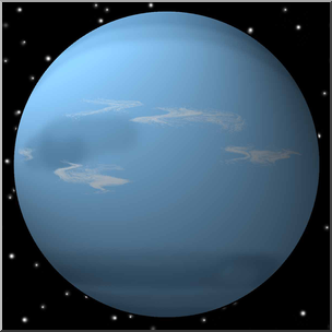 Clip Art: Planets: Neptune 3D Color