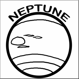 Clip Art: Planets: Neptune B&W