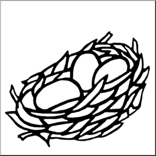 Clip Art: Nest B&W