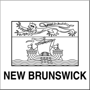 Clip Art: Flags: New Brunswick B&W