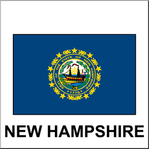 Clip Art: Flags: New Hampshire Color
