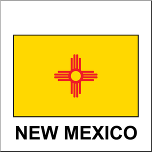 Clip Art: Flags: New Mexico Color