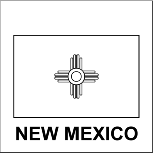 Clip Art: Flags: New Mexico B&W