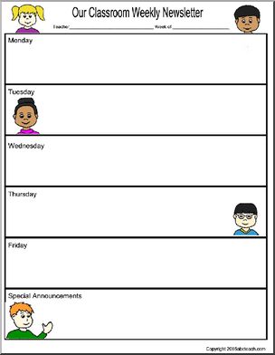 Classroom Newsletter Forms:  Students  Theme (color version 2)