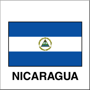 Clip Art: Flags: Nicaragua Color