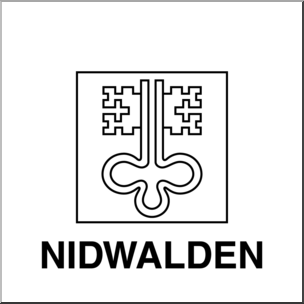 Clip Art: Flags: Nidwalden B&W
