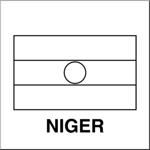 Clip Art: Flags: Niger B&W
