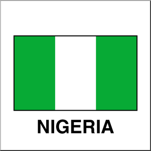 Clip Art: Flags: Nigeria Color