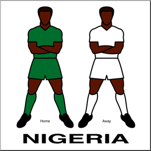 Clip Art: Men’s Uniforms: Nigeria Color