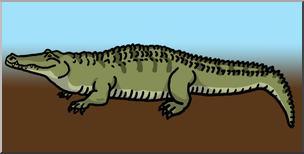 Clip Art: Nile Crocodile Color 1
