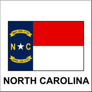 Clip Art: Flags: North Carolina Color