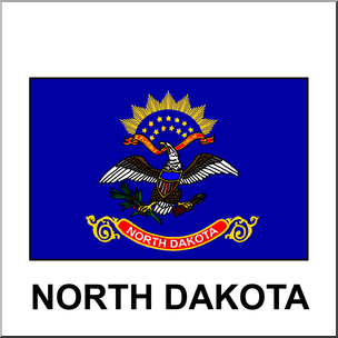 Clip Art: Flags: North Dakota Color