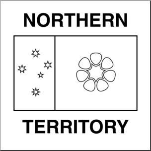 Clip Art: Flags: Northern Territory B&W