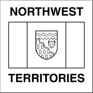 Clip Art: Flags: Northwest Territories B&W