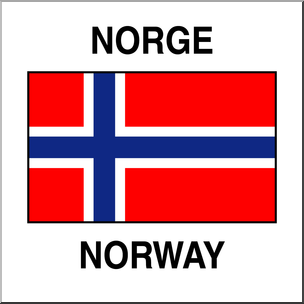 Clip Art: Flags: Norway Color