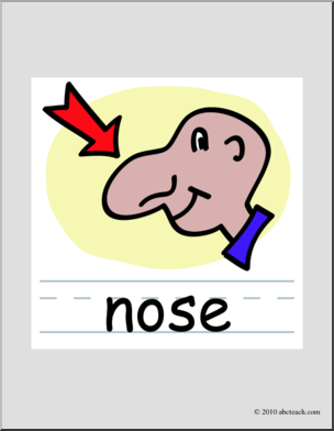 Clip Art: Basic Words: Nose Color (poster)