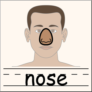Clip Art: Parts of the Body: Nose Color