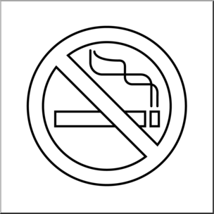 Clip Art: No Smoking B&W