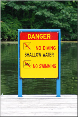 Photo: No Diving No Swimming Sign 01a LowRes