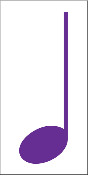 Clip Art: Music Notation: Quarter Note Color