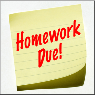 Photo: Note Homework Due 01 HiRes