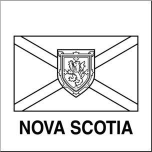 Clip Art: Flags: Nova Scotia B&W