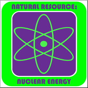 Clip Art: Natural Resources: Nuclear Color Labeled