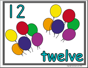 12 & Twelve (twelve pictures) Number Sign
