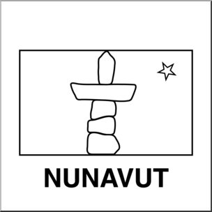 Clip Art: Flags: Nunavut B&W