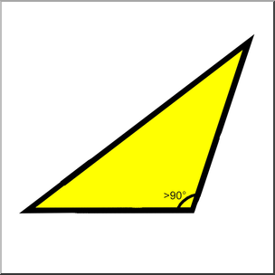Clip Art: Shapes: Triangles: Obtuse Color Unlabeled