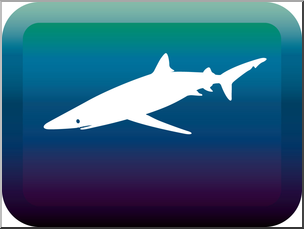Clip Art: Habitat Button: Ocean Color