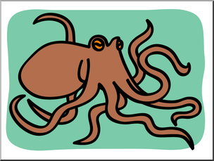 Clip Art: Basic Words: Octopus Color Unlabeled