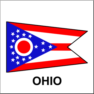 Clip Art: Flags: Ohio Color