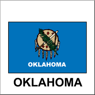 Clip Art: Flags: Oklahoma Color