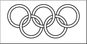 Clip Art: Olympics Logo B&W