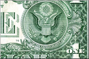 Photo: Money: One Dollar Bill 01 Back LowRes