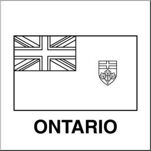 Clip Art: Flags: Ontario B&W
