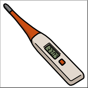 Clip Art: Medicine & Medical Technology: Thermometer: Digital Oral Color