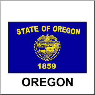 Clip Art: Flags: Oregon Color