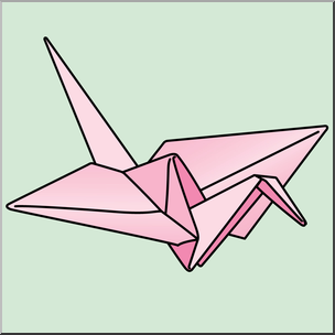 Clip Art: Origami Crane Color 1