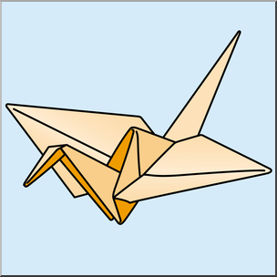 Clip Art: Origami Crane Color 3