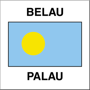 Clip Art: Flags: Palau Color