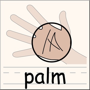 Clip Art: Parts of the Body: Palm Color