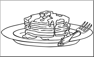 Clip Art: Pancakes B&W