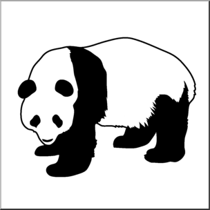 Clip Art: Panda B&W