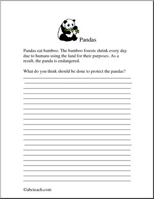 Writing Prompt: Giant Panda (elem/upper elem)