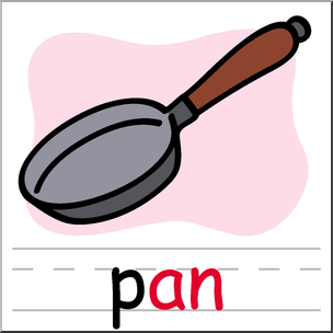 Clip Art: Basic Words: -an Phonics: Pan Color