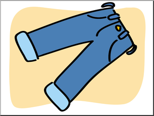 Clip Art: Basic Words: Pants Color Unlabeled